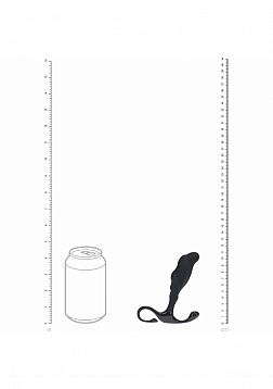 LEVELZ - Rippled with Hard Loop Silicone Prostate Massager - M - Black