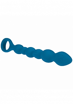 LEVELZ - Beaded Snake Silicone Anal Probe with Loop - Teal