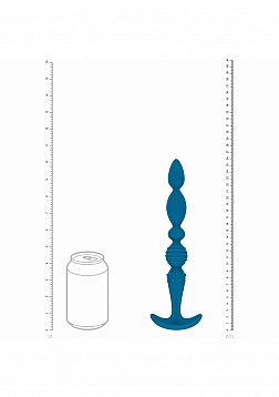 LEVELZ - Multi Textured Silicone Flared Anal Probe - Teal