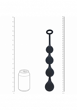 LEVELZ - Waterdrop Silicone Anal Balls -M - 30mm - Black