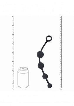 LEVELZ - Curved Silicone Anal Beads - Black