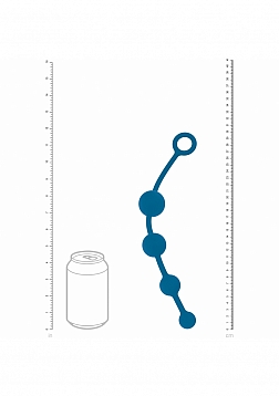 LEVELZ - Curved Silicone Anal Beads - Teal