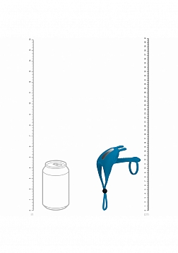 LEVELZ - Adjustable Bunny Vibrating Silicone Lasso Cock Ring & Shaft loop - Teal