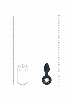 LEVELZ - Vibrating Silicone Anal Plug with Loop - Black