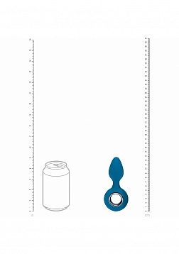 LEVELZ - Vibrating Silicone Anal Plug with Loop - Teal