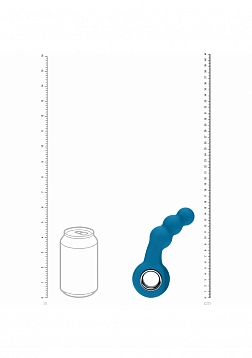 LEVELZ - Vibrating Beaded Silicone Prostate Massager with Loop - Teal