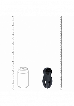 LEVELZ - Digital Vibrating Silicone Penis Head Stimulator with Tentacles - Black