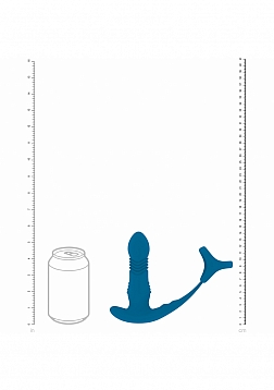 LEVELZ - Vibrating & Thrusting Silicone Prostate Massager with Tri O Cock Ring - Teal