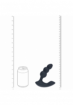 LEVELZ - Dual Motor Remote Control Beaded Vibrating Liquid Silicone Prostate Stimulator - Black