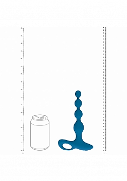 LEVELZ - Remote Control Beaded Vibrating Silicone Anal Plug - Teal