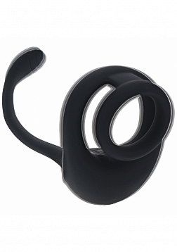 LEVELZ - Dual Motor Silicone Cock Ring with Prostate Stimulator - Black