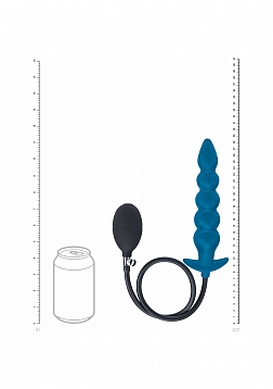 LEVELZ - Beaded Inflatable Silicone Anal Plug - Teal