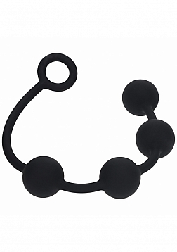 LEVELZ - Round Silicone Anal Balls - L - 40mm - Black