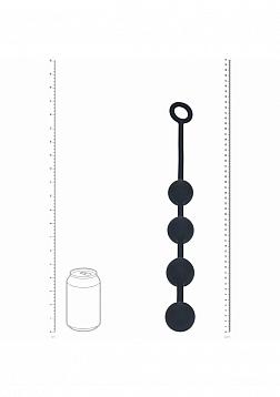 LEVELZ - Round Silicone Anal Balls - L - 40mm - Black