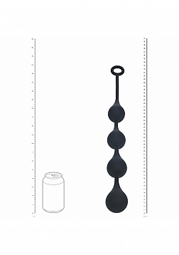 LEVELZ - Waterdrop Silicone Anal Balls - L - 40mm - Black