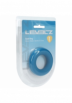 LEVELZ - Liquid Silicone Cock Ring - M - Teal