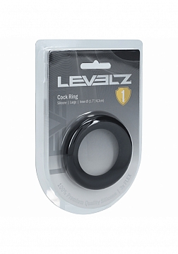 LEVELZ - Liquid Silicone Cock Ring - L - Black