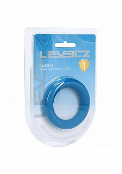 LEVELZ - Liquid Silicone Cock Ring - L - Teal