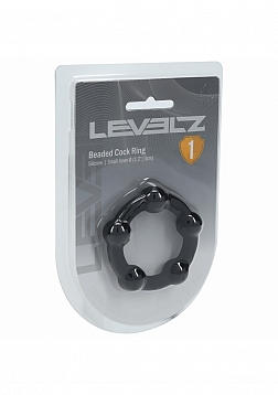 LEVELZ - Beaded Silicone Cock Ring - S - 30mm - Black