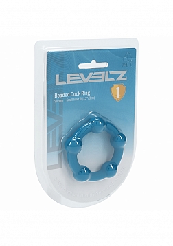 LEVELZ - Beaded Silicone Cock Ring - S - 30mm - Teal