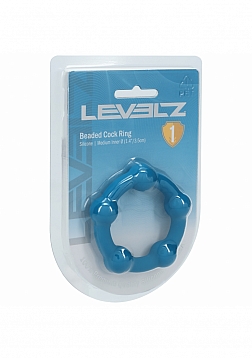 LEVELZ - Beaded Silicone Cock Ring - M - 35mm - Teal