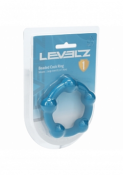 LEVELZ - Beaded Silicone Cock Ring - L - 45mm - Teal