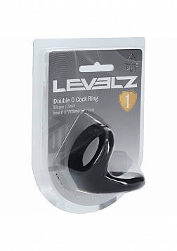 LEVELZ - Double O Silicone Cock Ring - S - Black
