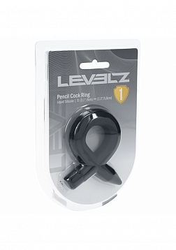 LEVELZ - Pencil Liquid Silicone Cock Ring - Black
