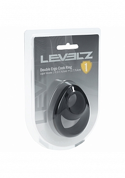 LEVELZ - Double Ergo Silicone Cock Ring - Black
