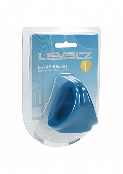 LEVELZ - Silicone Cock & Ball Harness - Teal