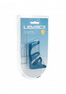 LEVELZ - 3 Loop Silicone Cock Ring - Teal