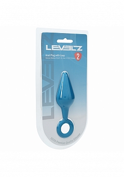 LEVELZ - Silicone Anal Plug with Loop - Medium - Teal