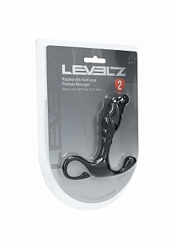 LEVELZ - Rippled with Hard Loop Silicone Prostate Massager - S - Black
