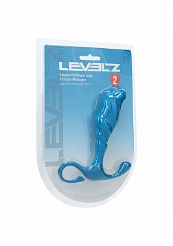 LEVELZ - Rippled with Hard Loop Silicone Prostate Massager - L - Teal
