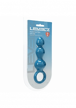 LEVELZ - Beaded Silicone Anal Probe with Loop - Teal