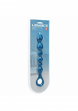 LEVELZ - Beaded Snake Silicone Anal Probe with Loop - Teal