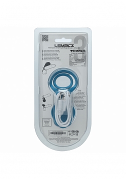 LEVELZ - Vibrating Cock and Ball Ring with Winged Stimulator - Teal