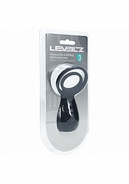 LEVELZ - Vibrating Cock and Ball Ring with Paw Stimulator - Black