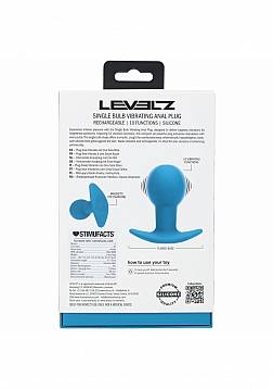 LEVELZ - Single Bulb Vibrating Silicone Anal Plug - Teal
