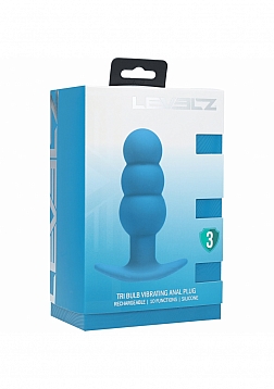 LEVELZ - Tri Bulb Vibrating Silicone Anal Plug - Teal