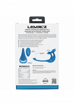 LEVELZ - Remote Control Vibrating Silicone Tri O Cock Ring with Prostate Stimulator - Teal