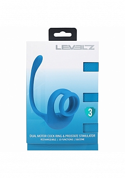LEVELZ - Dual Motor Silicone Cock Ring with Prostate Stimulator - Teal