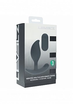 LEVELZ - Remote Control Vibrating Liquid Silicone Anal Plug - Black