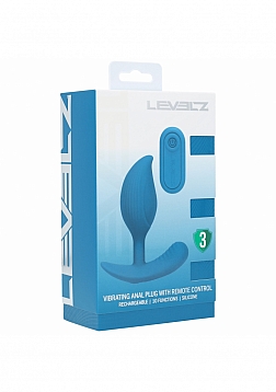 LEVELZ - Remote Control Vibrating Liquid Silicone Anal Plug - Teal