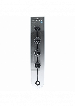 LEVELZ - Vibrating Liquid Silicone Cock & Ball Ring - Black