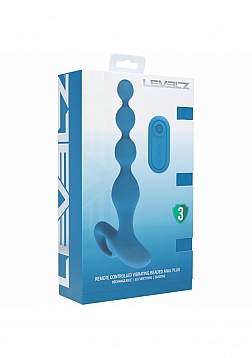 LEVELZ - Remote Control Beaded Vibrating Silicone Anal Plug - Teal