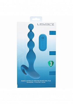 LEVELZ - Remote Control Beaded Vibrating Silicone Anal Plug - Teal