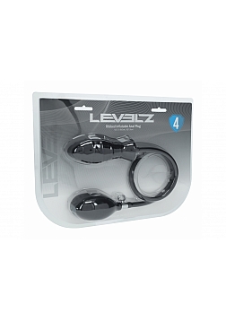 LEVELZ - Ribbed Inflatable Silicone Anal Plug - Black