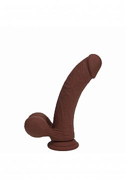 RealRock - Rechargeable - Dual Layered - Liquid Silicone - Vibrating - Curved - Weighted Balls - 6\