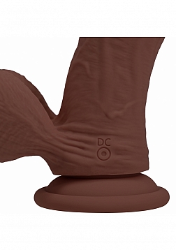 RealRock - Rechargeable - Dual Layered - Liquid Silicone - Vibrating - Curved - Weighted Balls - 6\